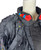 1980s Patricia Hermann Black Fringe Rhinestone Mask Coat