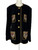 1980s - 1990s Escada Black Velvet Beaded Clock Jacket