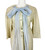 1950s - 1960s Crochet Duster Robe w Rhinestone Buttons