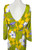 1970s Purple & Green Daisy Print Maxi Dress