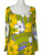 1970s Purple & Green Daisy Print Maxi Dress