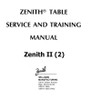 Zenith II Chiropractic Table Service & Instruction Manual