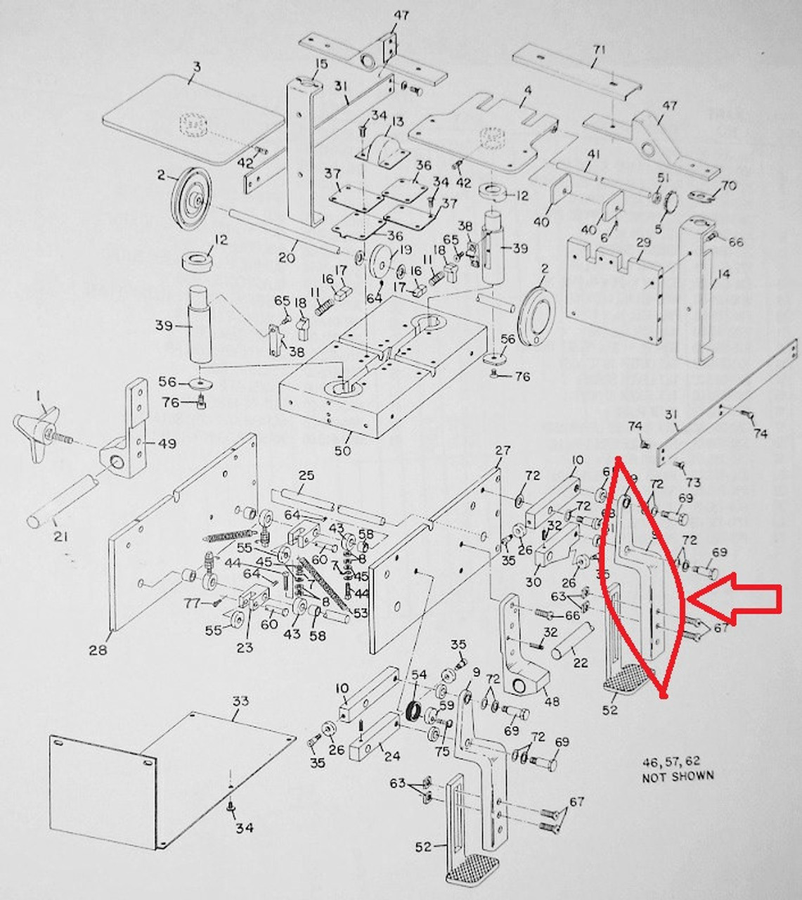 Zenith 320 cocking leg, zenith cocking leg, cocking leg, 320 cocking leg, zenith 320 table cocking leg, zenith table cocking leg, Zenith Leg, Zenith Kick Plate, Zenith Kicker, Zenith parts