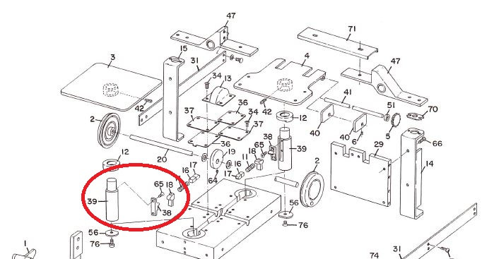 Zenith Lumbar Drop Piston, Latch Key, & Bolts Kit for F Style Tables