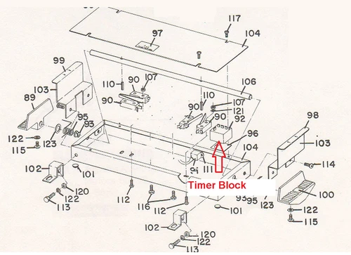 Zenith Sure Step Replacement 110V Timer Block, Zenith Sure Step 110V Timer Block, Zenith Sure Step Timer Block, Zenith Sure Step Table Timer Block, Zenith Timer Block, Zenith Table Parts, Timer Block, Sure Step Timer Block, SureStep Timer Block, Zenith Table Timer, Zenith Timer