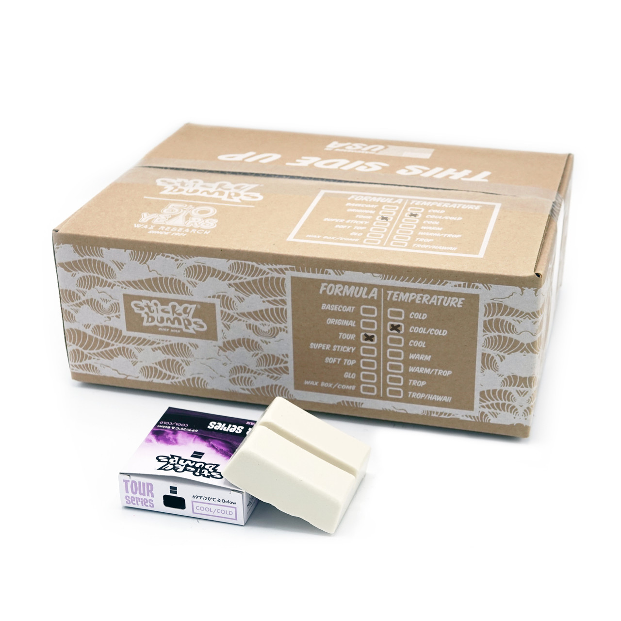 Sticky Bumps Warm/Tropical Surf Wax - 25 Bars Tour Series For Surfboards