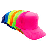 Sticky Bumps Bright Logo Trucker Hat - group image of neon green, orange, pink, blue, purple, and yellow trucker hats with glossy logo prints. Sticky Bumps Bright Logo Trucker Hat - group image of neon green, orange, pink, blue, purple, and yellow trucker hats with glossy logo prints.