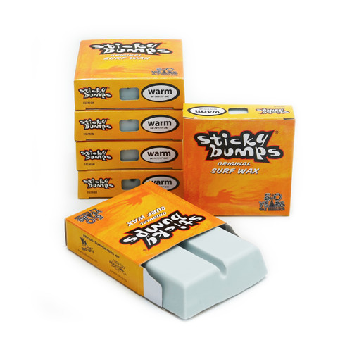 Six boxes of Sticky Bumps Original Formula warm surf wax. 