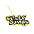 Banana scented Stick Bumps hanging car air freshener.