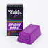 Sticky Bumps Bright Bars all-temp surf wax shown in Rad Berry purple color with its packaging.