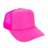 Sticky Bumps Bright Logo Trucker Hat in bright pink with a glossy tone-on-tone pink logo print.