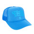Sticky Bumps Bright Logo Trucker Hat in bright blue with a glossy tone-on-tone blue logo print.