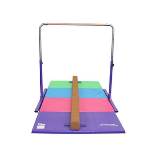 MARFULA Upgrade Foldable Gymnastic Bar with Mat for Kids Ages 3-12