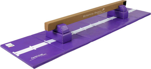 Purple Brianna Beam with leg Risers and Purple Hopscotch Beam Mat