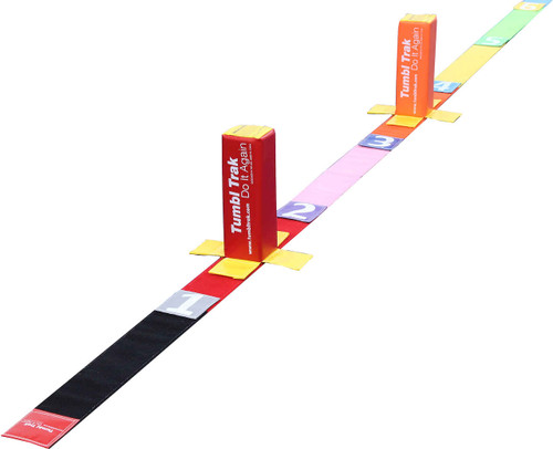 The Tumble Straight Combo Pack includes a 20 ft Tumbl Tape, Velcro Numbers, and two 1ft Fun Sticks. The Tumble Straight Combo Pack includes a 20 ft Tumbl Tape, Velcro Numbers, and two 1ft Fun Sticks.