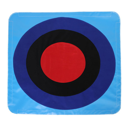 Vinyl sheet with loop Velcro “bullseye” for landing fun!