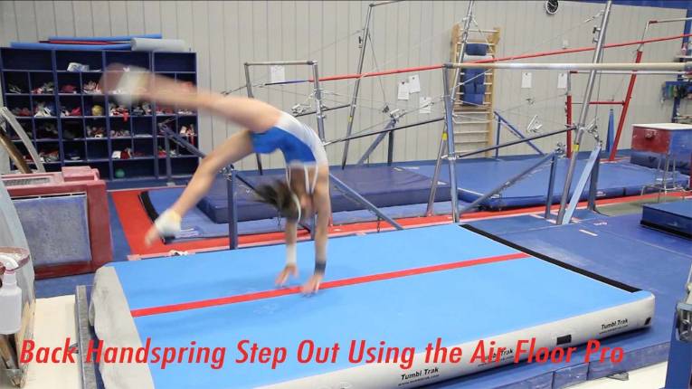 Play Video - Back Handspring Step Out on Air Floor Pro