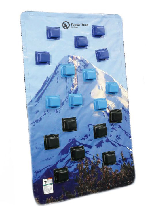 Tumbl Trak: Climbing Wall Overlay for Gymnastics Martial Arts