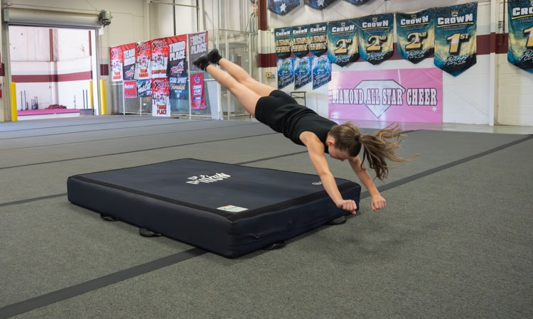 Crash Mats Soft Mat With Denim Cover For Tumbl Trak Pit Pillow