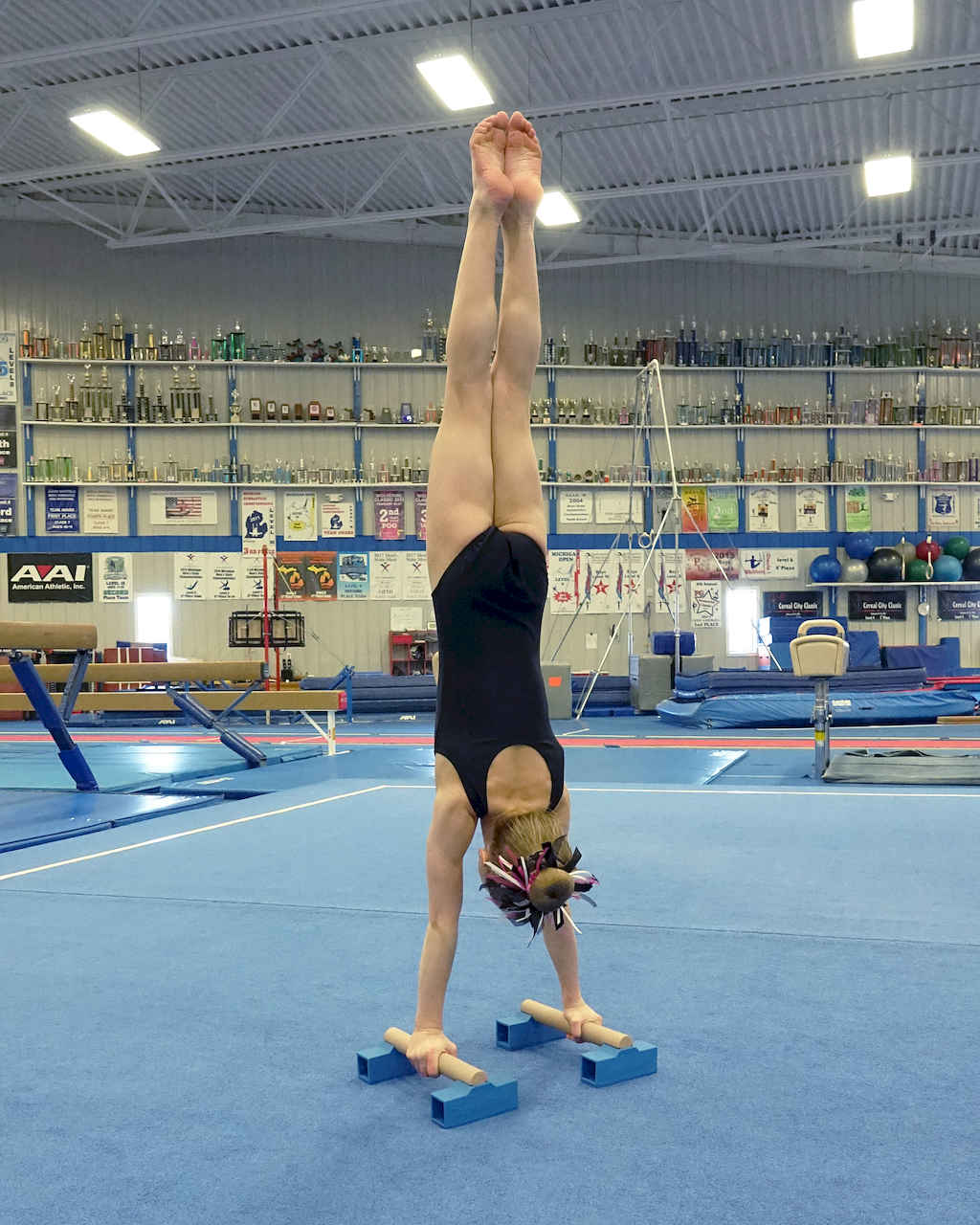 Gymnastics Floor Bar Tumbl Trak Adjustable Parallette Bars