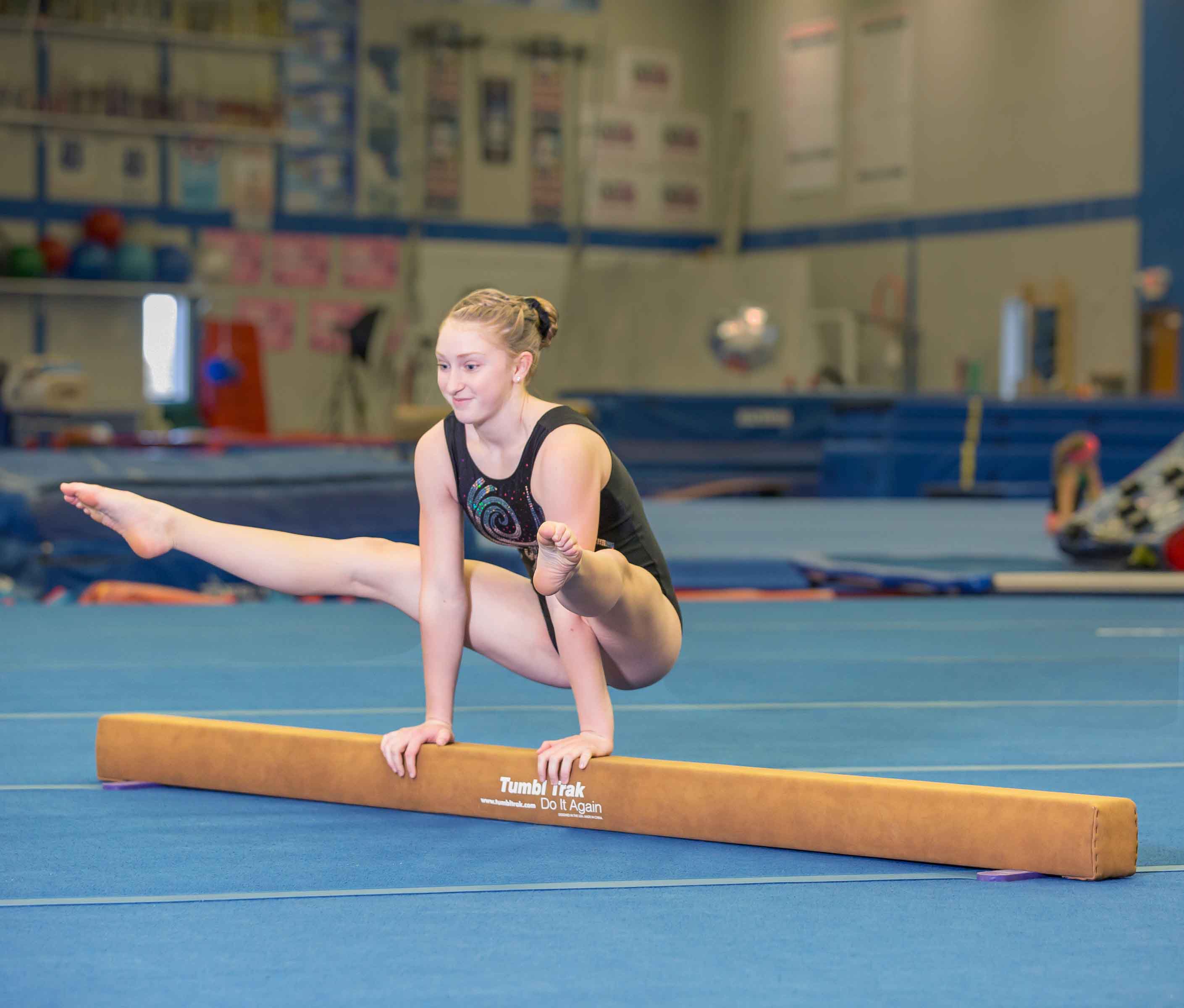 Tumbl Trak: Addie Balance Beam and Hopscotch Tumbling Mat Bundle