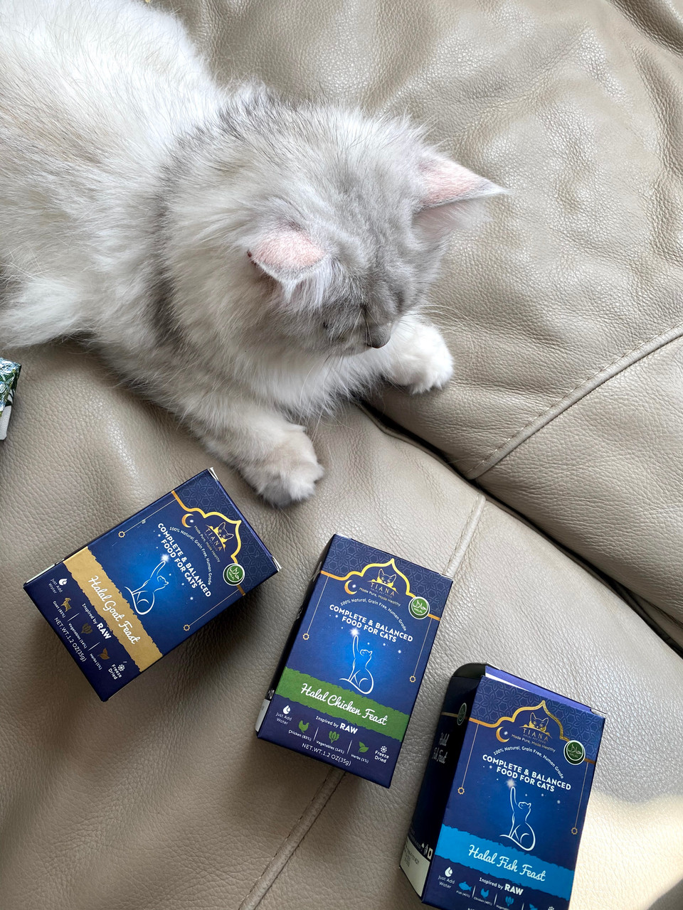 Trial Pack Halal Cat Food Multi Flavours Tiana Halal Cat Food