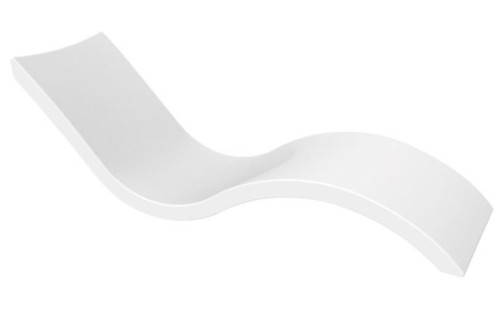 White Signature Chaise for 0-9" Water Depth