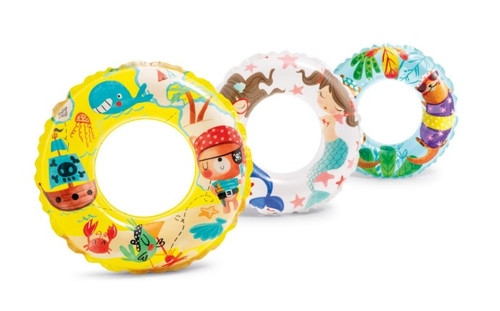 Transparent Swim Rings Assorted 24" Deflated