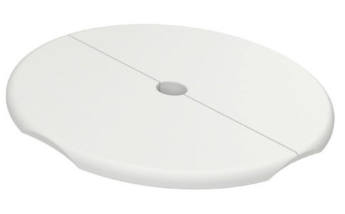 White Signature Side Table Lid with Umbrella Hole