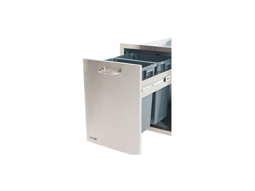 Double Pull Out Trash/ Recycle Drawer (8 Gallon) w/ Reveal