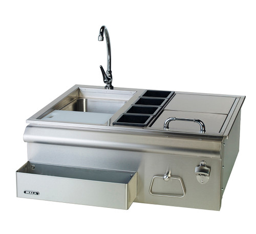 Stainless Steel 30" Bar Center w/sink