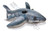 Great White Shark Ride-On Pool Float 68" x 42" Deflated