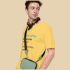 Yellow tee shirt, Hello Coffee 
C++ code
