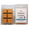 Graham Cracker Latte soy wax melt clamshell with six caramel-colored cubes by Candles by Christie