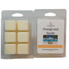 Orange & Sands soy wax melt clamshell with citrus-colored cubes by Candles by Christie