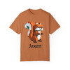 "Yam orange Jaxen's Childhood Cancer Awareness Tee – Wear Gold, Give Hope by Coo Coo’s Coffee. Bright and powerful tribute tee with gold ribbon graphic, made for coffee lovers with heart."