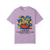 Sip, Therefore I Am – Brew Is Truth shirt by Coo Coo’s Coffee in orchid purple, artistic coffee graphic tee with vibrant color palette.