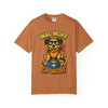 Yam-colored Coffee Pup Tee “The Drip Dawg” by Coo Coo’s Coffee, bold dog illustration and Wag More Sip More slogan.