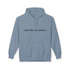 Stone Blue “Let’s Be the Action” Hoodie by Coo Coo’s Coffee, Childhood Cancer Awareness tribute featuring vibrant squirrel artwork. Front graphic