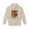 Sand Tiki Time Coffee Hoodie – Island vibes meet cozy comfort with a bold tiki mask, tropical blooms, and steaming mugs. Surf, sip, and relax with Coo Coo’s Coffee.