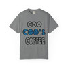 “Sport grey Coo Coo’s Coffee Logo Tee – casual coffee lover’s graphic tee with bold logo design, unisex fit.”