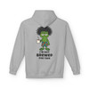 "I’m Not Brewed for This Hoodie in Sport Grey – Frazzled Gecko Coffee Hoodie by Coo Coo’s Coffee, comfy caffeine-inspired loungewear"