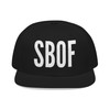 Black – "SBOF Snapback in black by Coo Coo’s Coffee – bold Small Batch of Friends cap with crisp white embroidery, perfect for coffee lovers and streetwear style."
