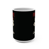 Side view of Fuel: Coffee JAX skull motor mug showing the black wraparound design.