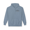 Stone blue hoodie front view with small chest print ‘For Every Kid.