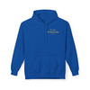 Royal hoodie front view with small chest print ‘For Every Kid.