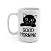 “Cute cat face design on Good Morning kitty mug