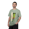 Bert Surf & Sip tee on Sage (green), lifestyle model
