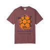 Molecule of Madness coffee chemistry t-shirt in mint green with large bold graphic by Coo Coo’s Coffee