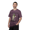 All Wrapped Up Still Brewin Halloween tee - mummy Bert the gecko wrapped in bandages with sunglasses holding coffee mug - front print on burnt orange ring-spun cotton by Coo Coos Coffee Florida Brew Crew